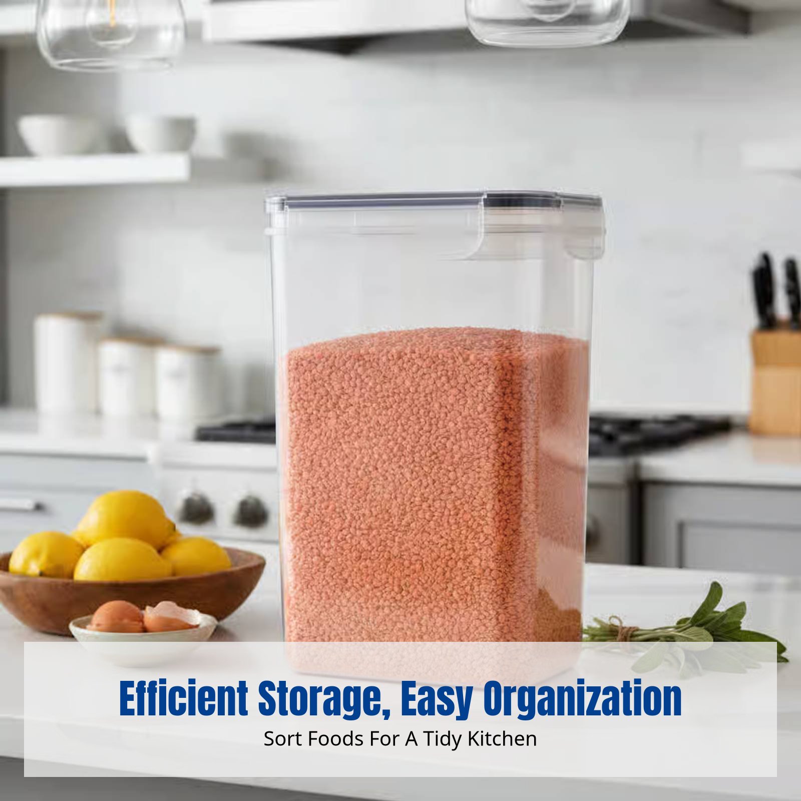Food Storage Kitchen - 밀폐 식품 보관 용기 세트, 대용량,