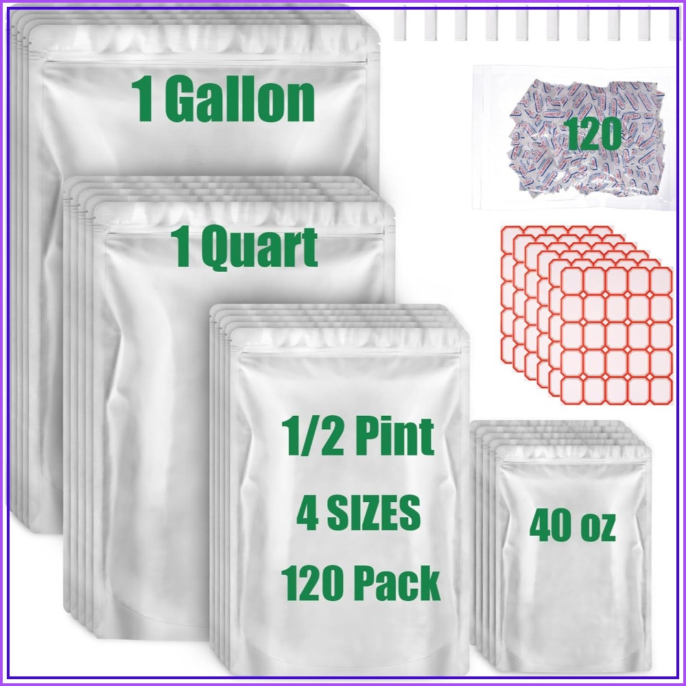 Food Storage Oxygen Absorbers - 식품 보관용 마일라 백 120개, 300cc
