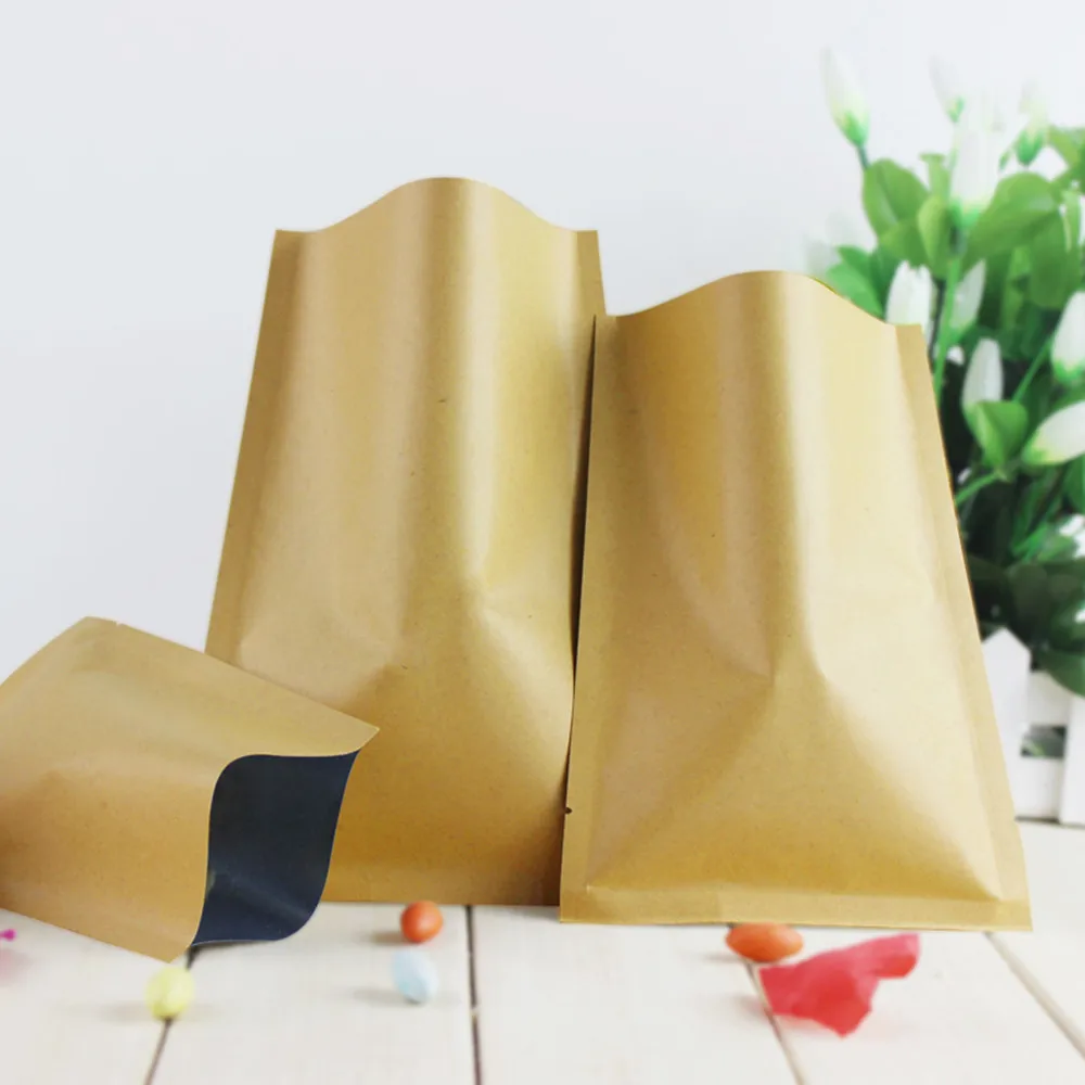 Food Storage In Mylar Bags - 8*12cm 오픈 탑 브라운 크래프트 종이