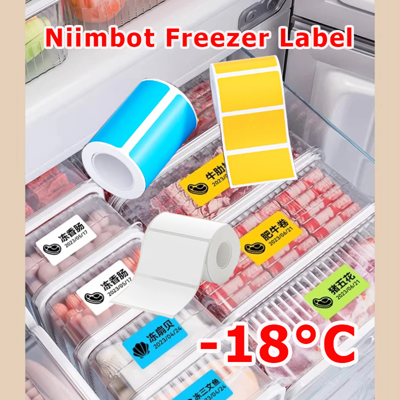 Food Storage Labels - NIIMBOT B1/B21/B31/B203/B3S 냉동고 라벨 용지 -18도까지