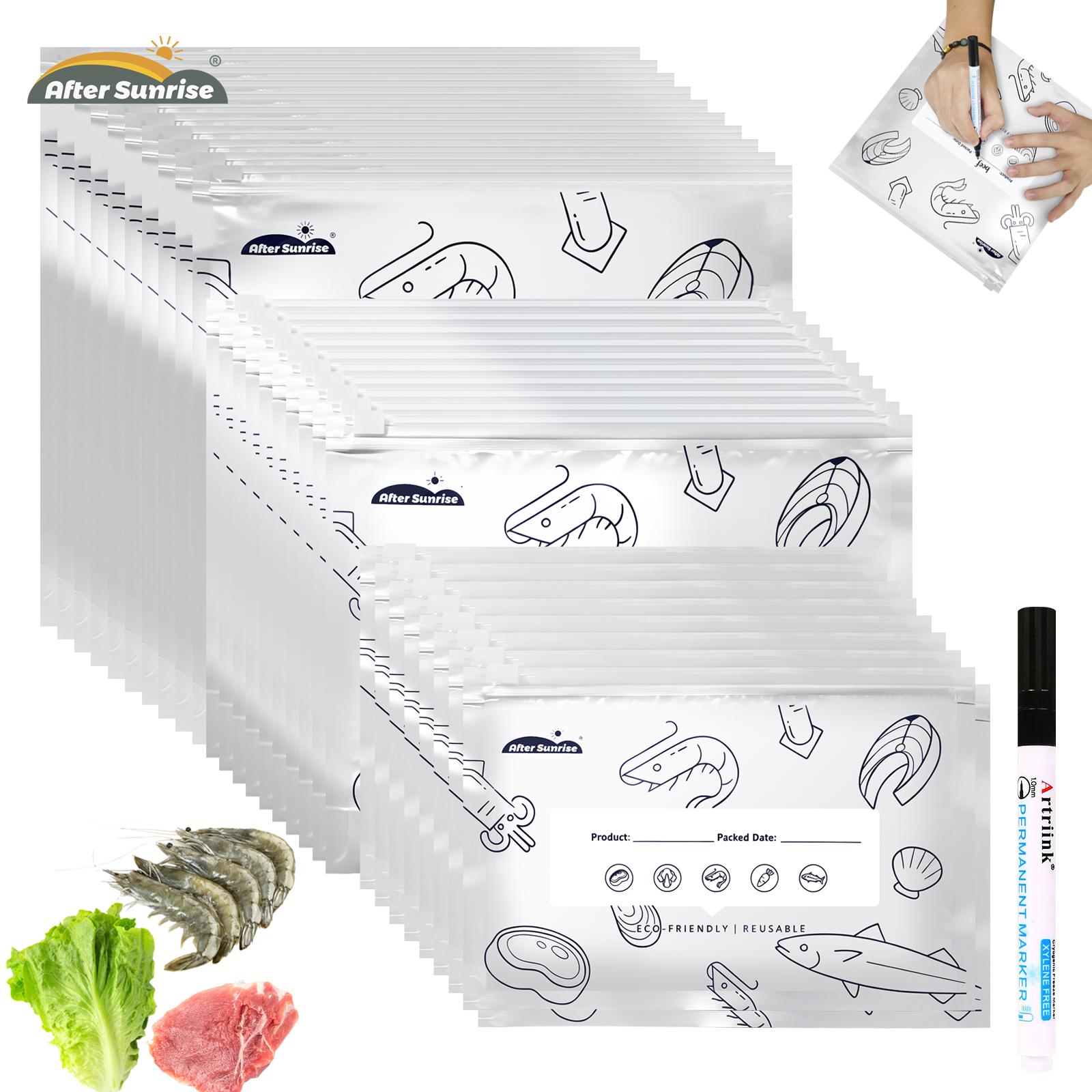 Food Storage Labels - 【냉장식품】재사용 가능한 알루미늄 호일 밀봉 보관백,