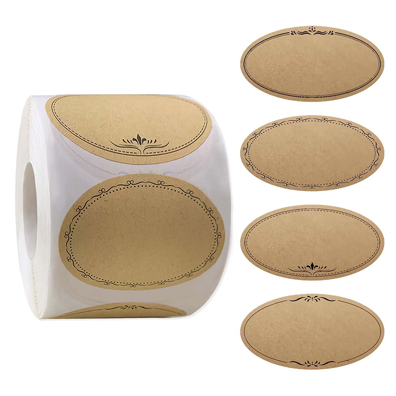 Food Storage Labels - 250개 스티커/롤 2.5*1.4인치 크라프트지 가정용 주방