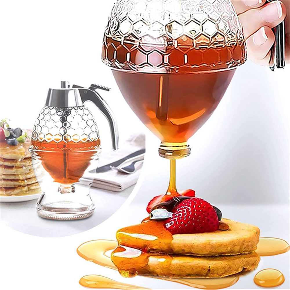 Condiment Squeeze Bottle - 1개입 무드립 꿀 디스펜서 스탠드 포함,