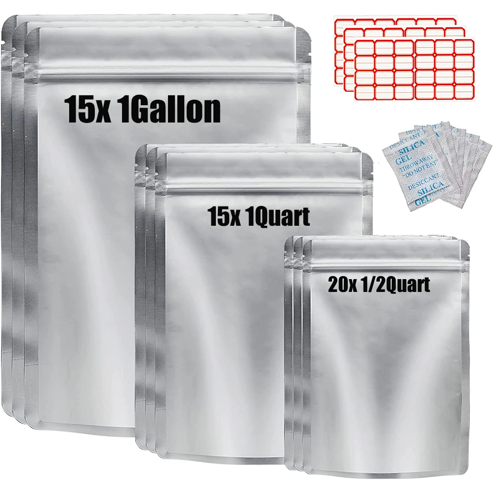 Food Storage Oxygen Absorbers - 50팩 알루미늄 호일 포장 백 산소