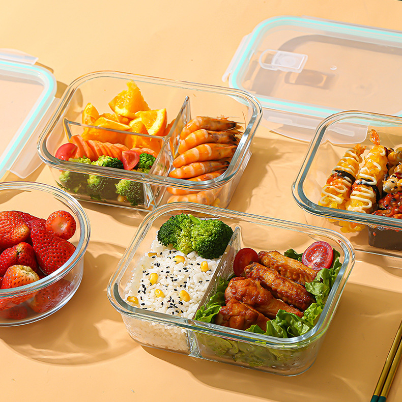 Food Storage Square Containers - 유리 신선도 유지 용기 고붕규산염 내열