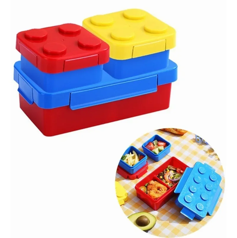 Food Storage Building - 빌딩 블록 도시락 상자, DIY 어린이