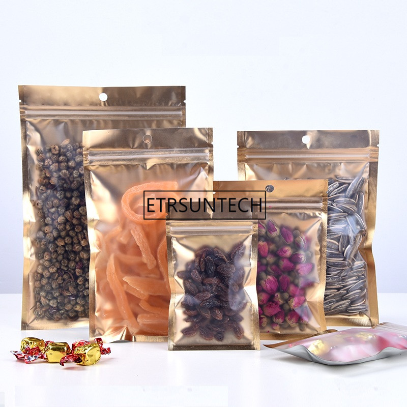 Food Storage In Mylar Bags - 1000pcs 10 크기 내부 골든 Mylar