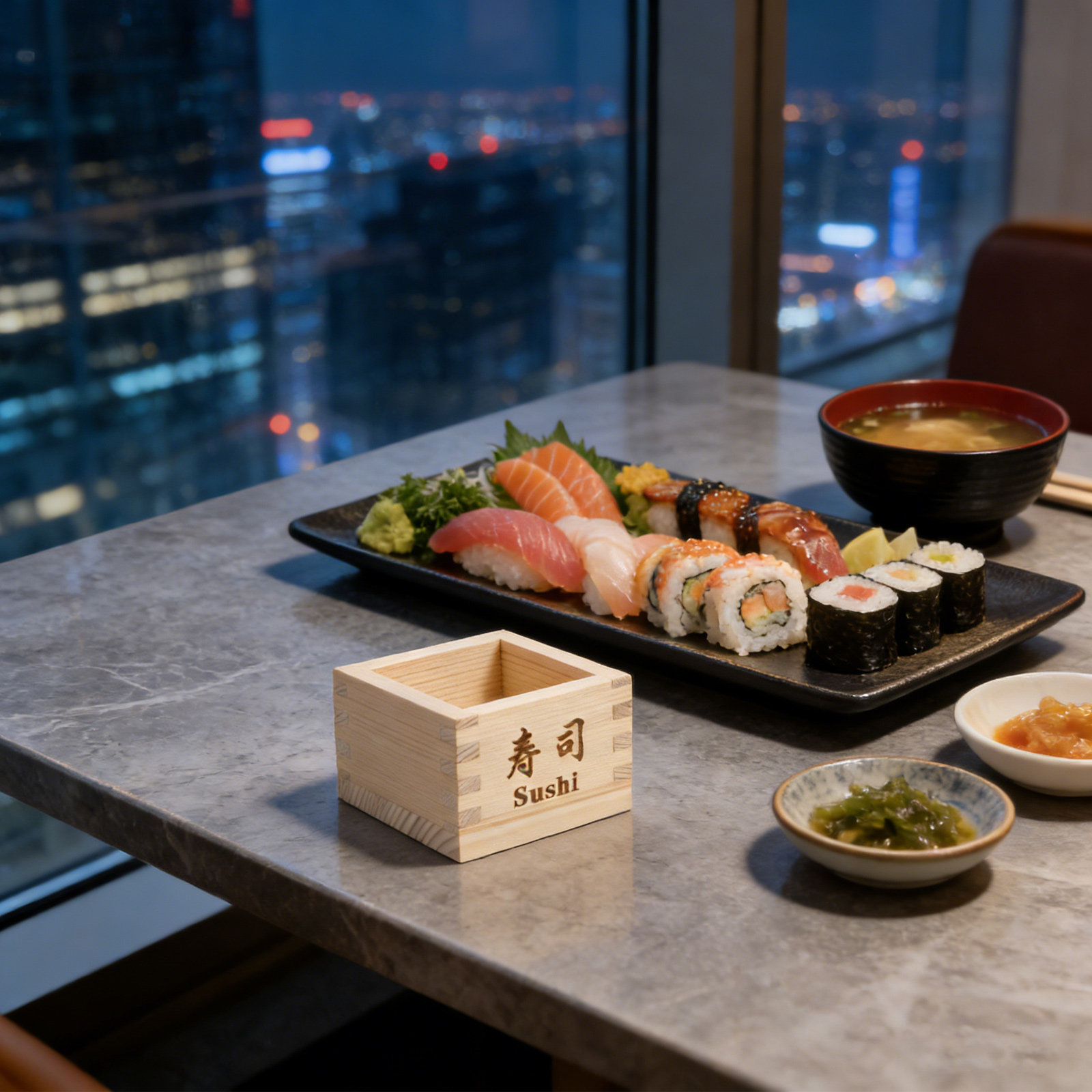 Storage Food Tray - 일본 마스 사케 컵 나무 사케