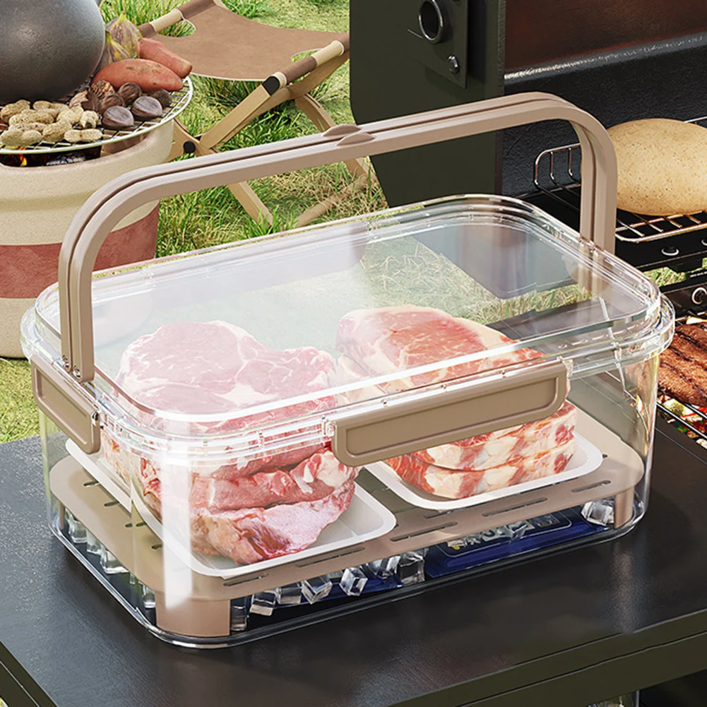 Food Storage Square Containers - 휴대용 식품 저장 용기 야외 피크닉