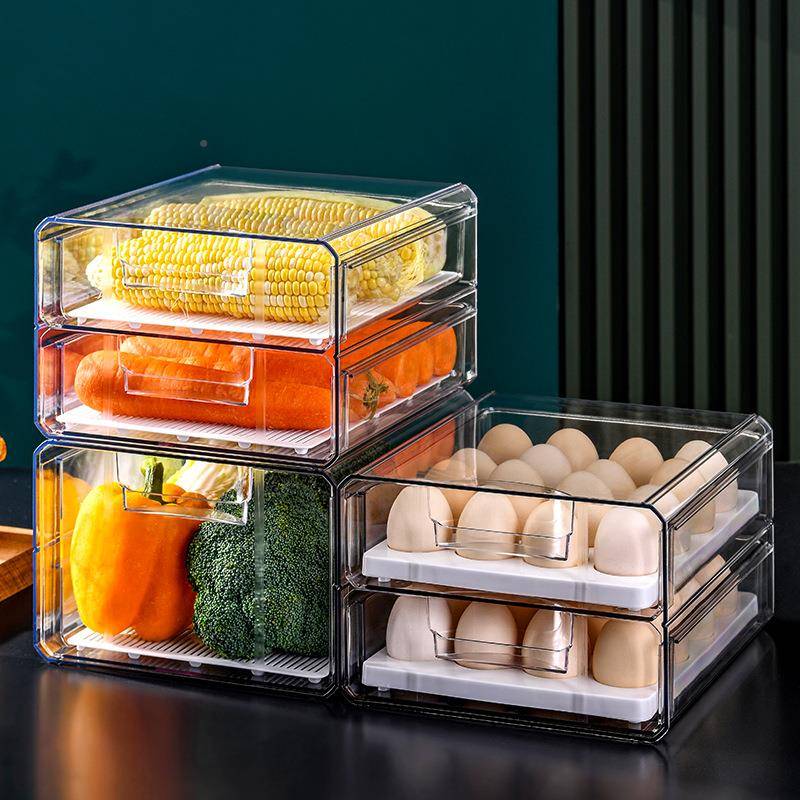 Storage Food Tray - 주방 냉장고 식품 보관함 계란 야채