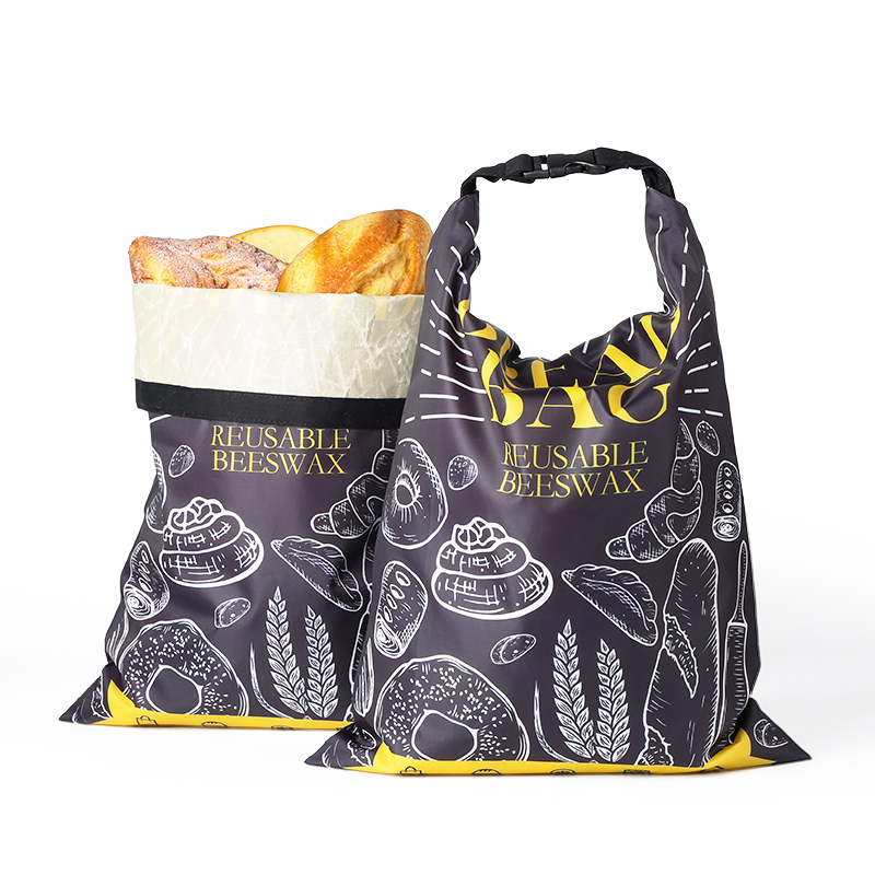 Beeswax Food Wrap - WEEDI 블랙 비즈왁스 빵 가방 (버클
