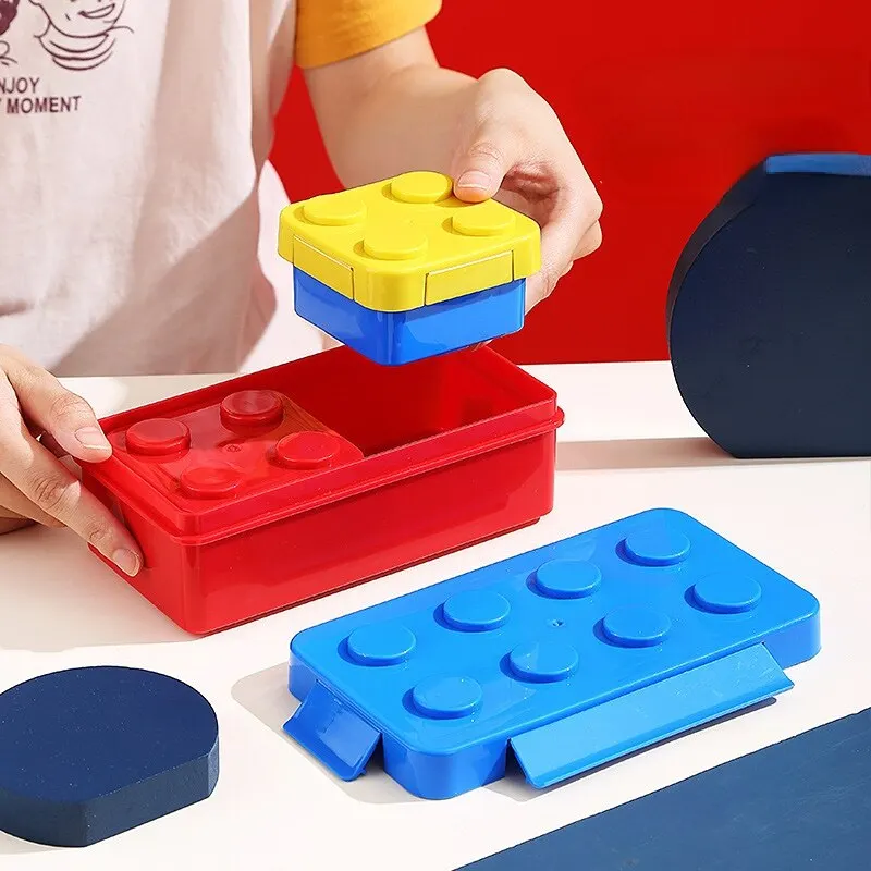 Food Storage Building - DIY 빌딩 블록 도시락 상자 어린이를위한