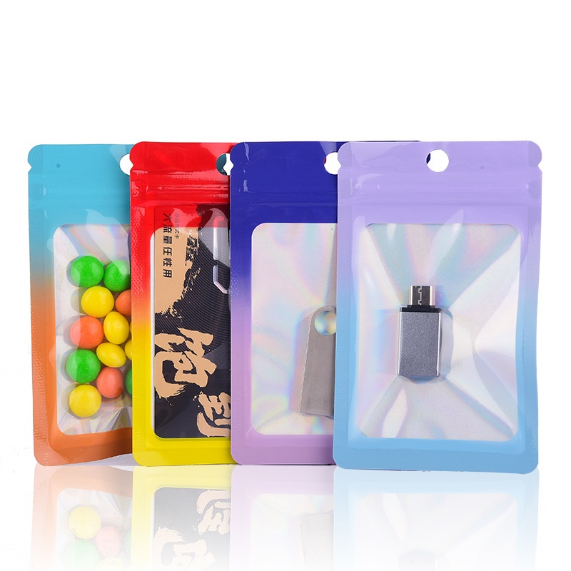 1000Pcs 레이저 색상 그라디언트 지 플락 가방 플 - Food Storage In Mylar Bags 리뷰 및 가격