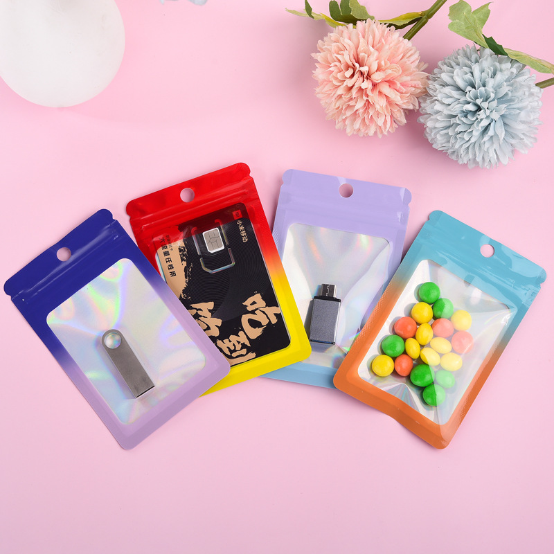 1000Pcs 레이저 색상 그라디언트 지 플락 가방 플 - Food Storage In Mylar Bags 리뷰 및 가격