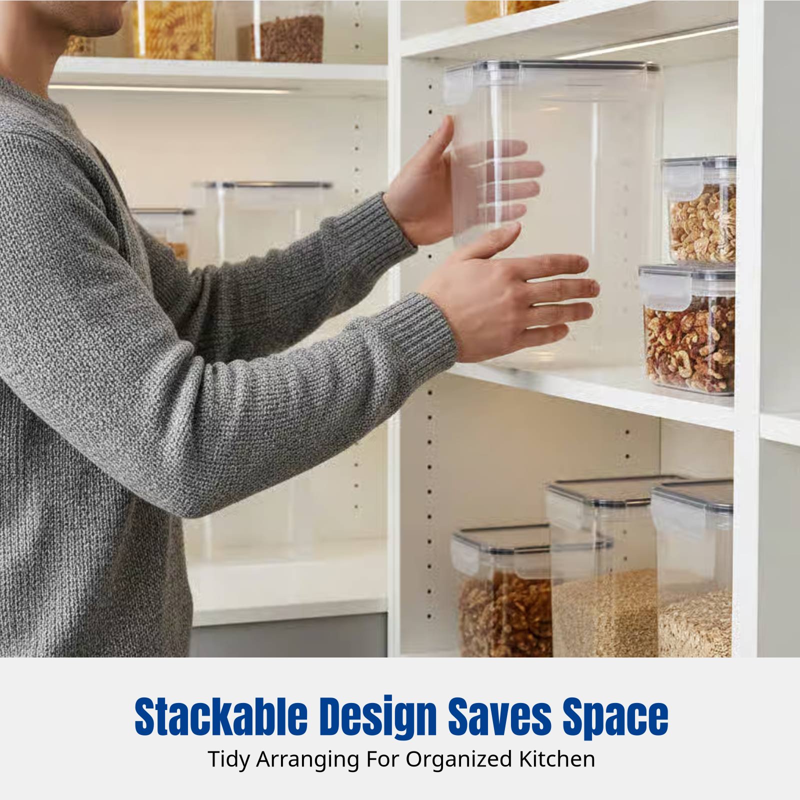 밀폐 식품 보관 용기 세트, 대용량, 투명, 쌓을 수  - Food Storage Kitchen 리뷰 및 가격