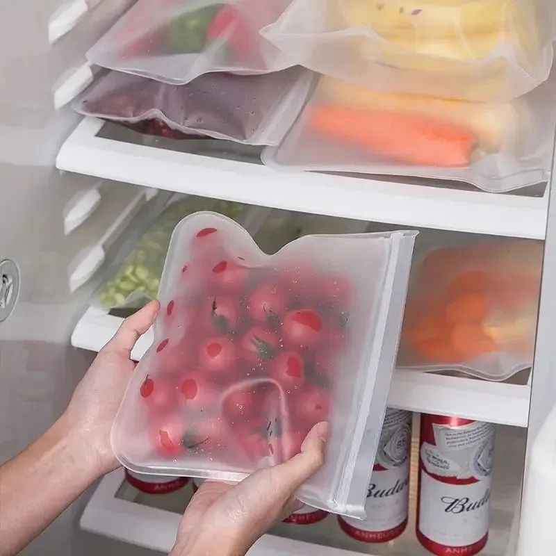1/2/3/4pcs 실리콘 식품 보관 용기 식품 보관  - Food Storage Zip Bags 리뷰 및 가격
