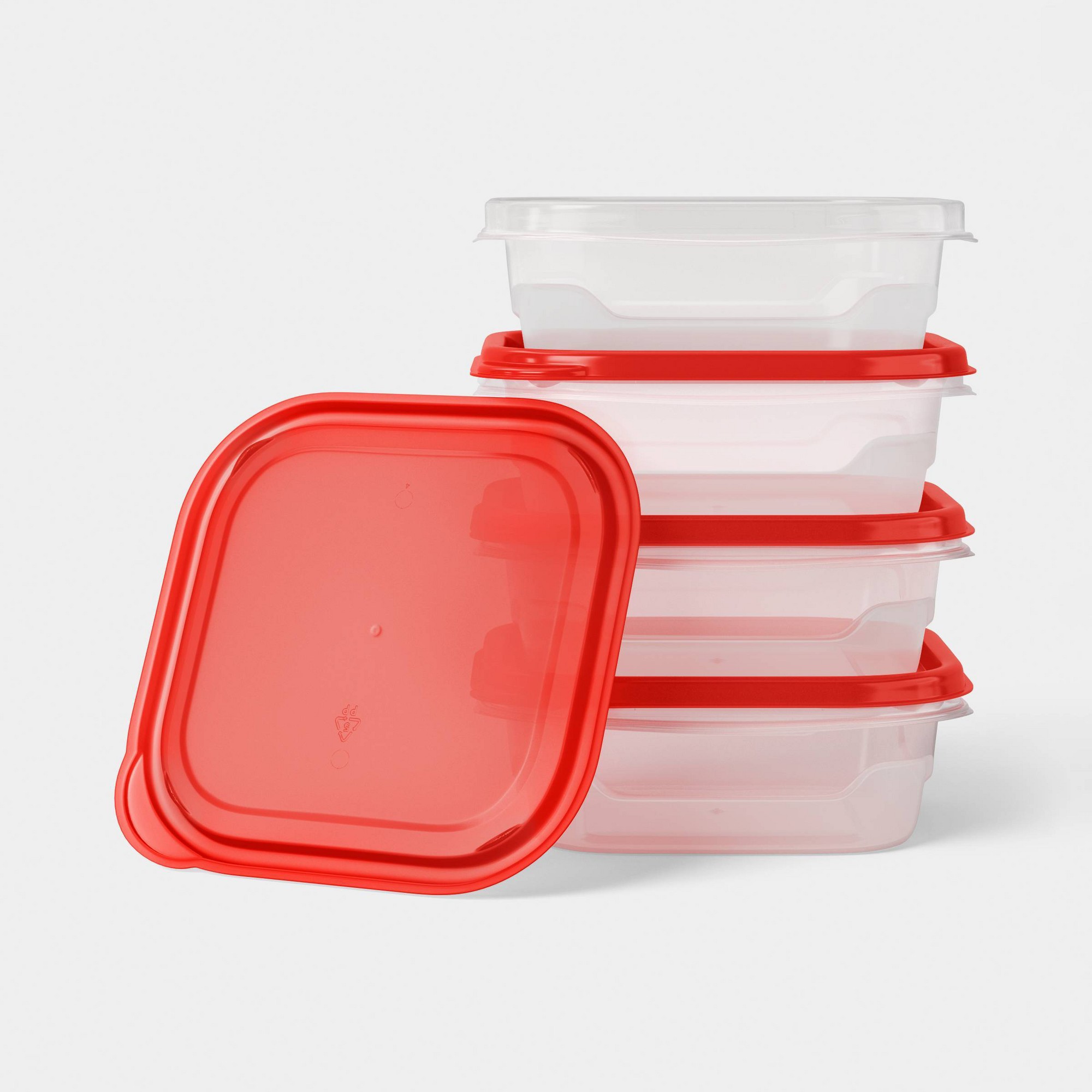 4개의 작은 사각형 식품 보관 용기(스냅 뚜껑 포함), - Food Storage Square Containers 리뷰 및 가격