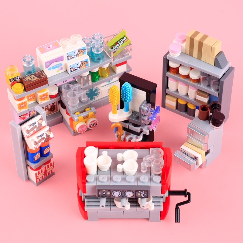 MOC 시티 슈퍼마켓 빌딩 블록 포켓 테이블 게임 재봉 - Food Storage Building 리뷰 및 가격