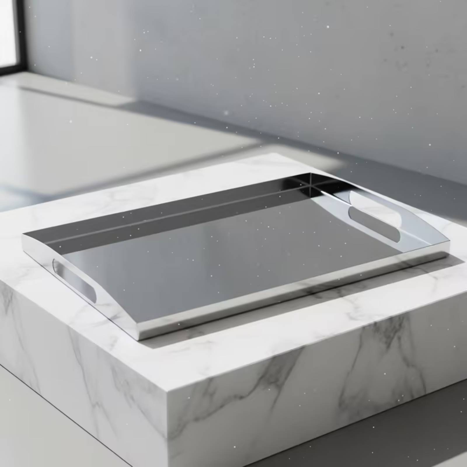 스테인리스 스틸 트레이, 손잡이가 있는 거울 트레이,  - Storage Food Tray 리뷰 및 가격