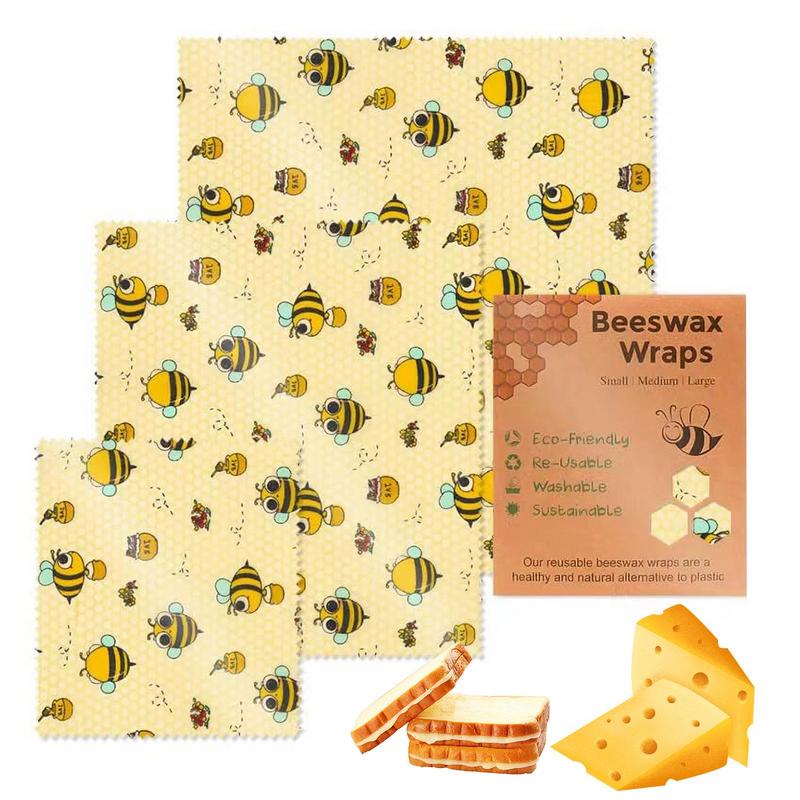 3pcs 재사용 가능한 식품 신선한 유지 천 유기 저장 - Beeswax Food Wrap 리뷰 및 가격