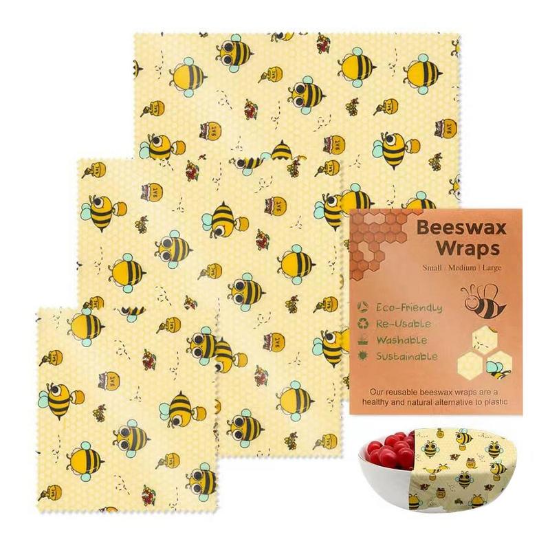 3pcs 재사용 가능한 식품 신선한 유지 천 유기 저장 - Beeswax Food Wrap 리뷰 및 가격