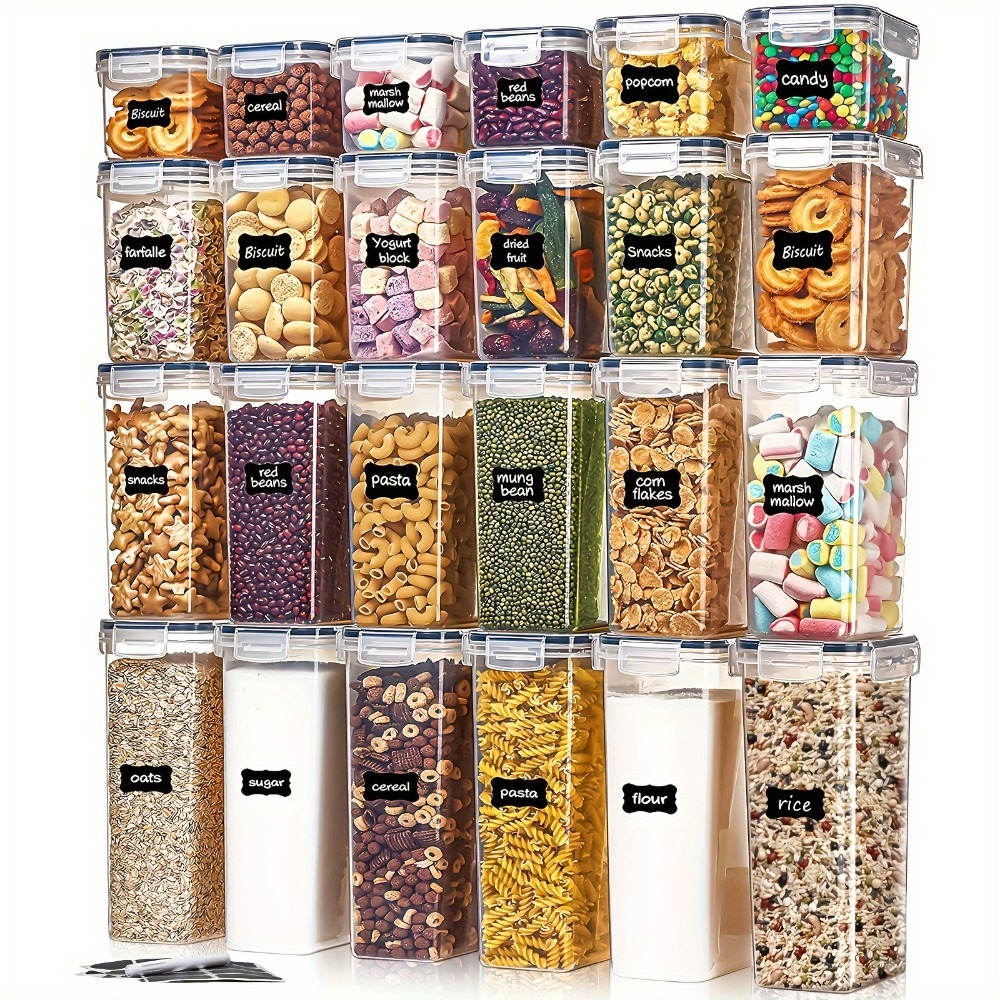밀폐용기 24피스 세트 용기 12개 뚜껑 12개 반찬통 - Food Storage Square Containers 리뷰 및 가격