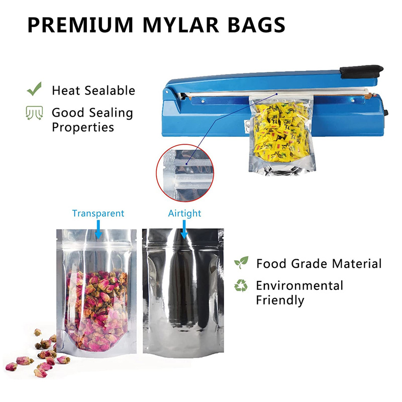 식품 저장을위한 1000 개/몫 마일라 가방 Resea - Food Storage In Mylar Bags 리뷰 및 가격