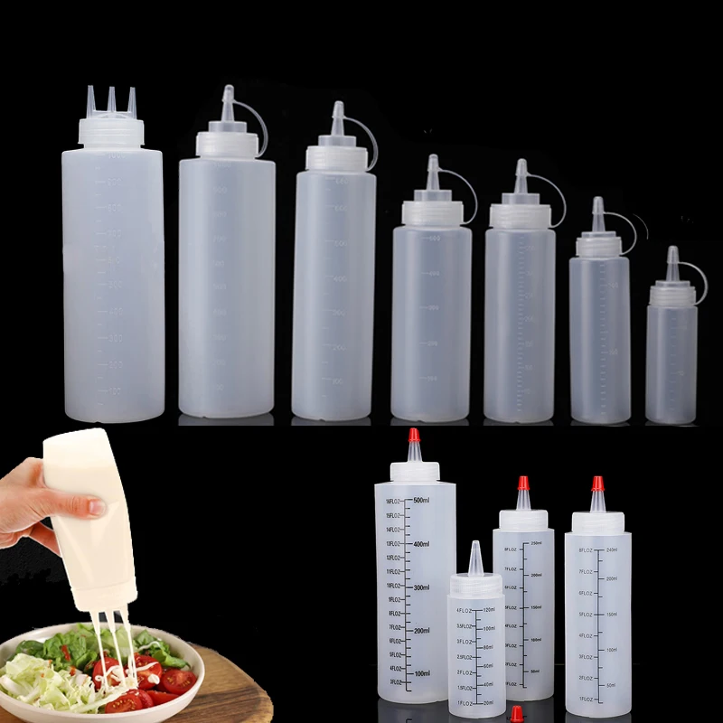 1Pcs Empty120ml-1000ml PE 플라스틱 - Condiment Squeeze Bottle 리뷰 및 가격