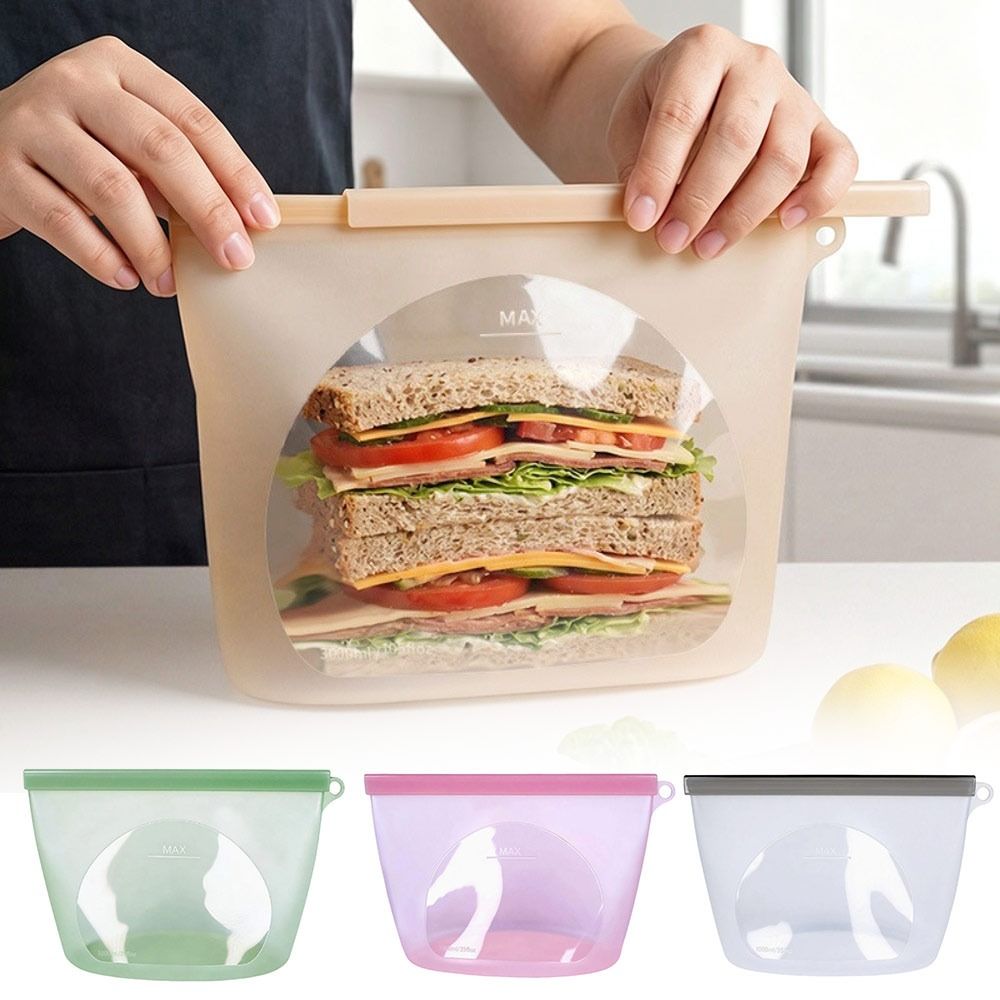 실리콘 식품 보존 백 방습 신선도 유지 식품 포장 백  - Food Storage Zip Bags 리뷰 및 가격