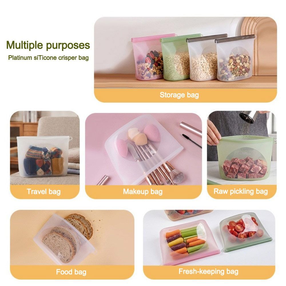 실리콘 식품 보존 백 방습 신선도 유지 식품 포장 백  - Food Storage Zip Bags 리뷰 및 가격