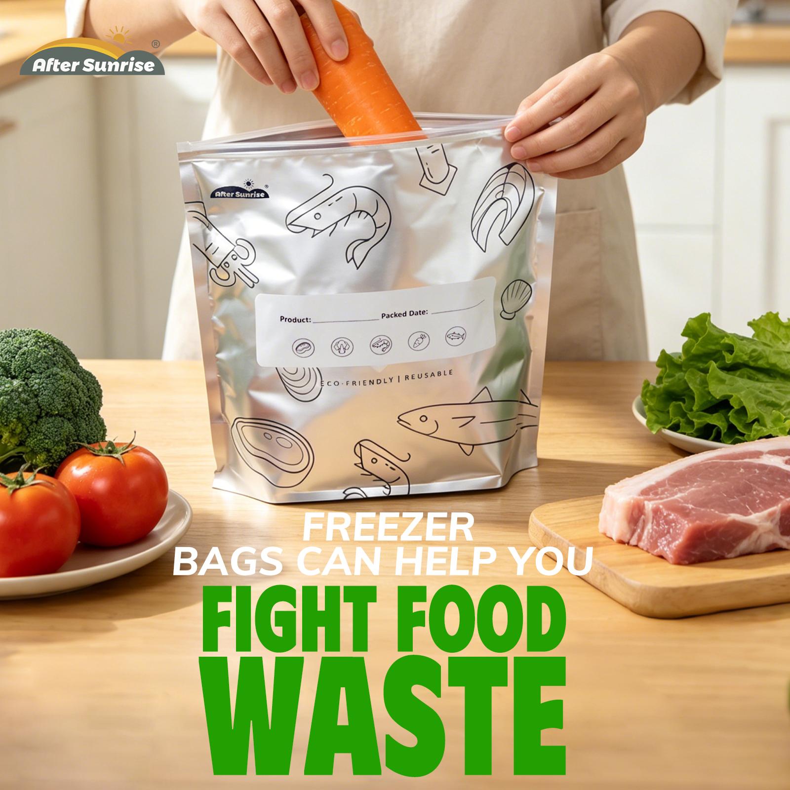 【냉장식품】재사용 가능한 알루미늄 호일 밀봉 보관백,  - Food Storage Labels 리뷰 및 가격