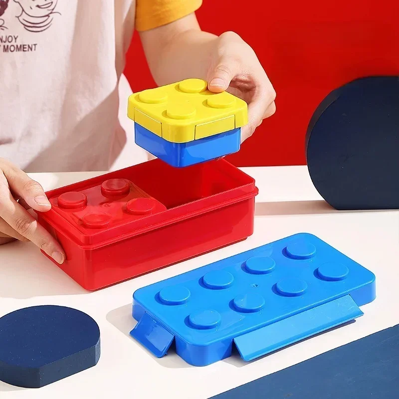 어린이 DIY 블록 도시락 재미있는 벤토 음식 보관 용 - Food Storage Building 리뷰 및 가격