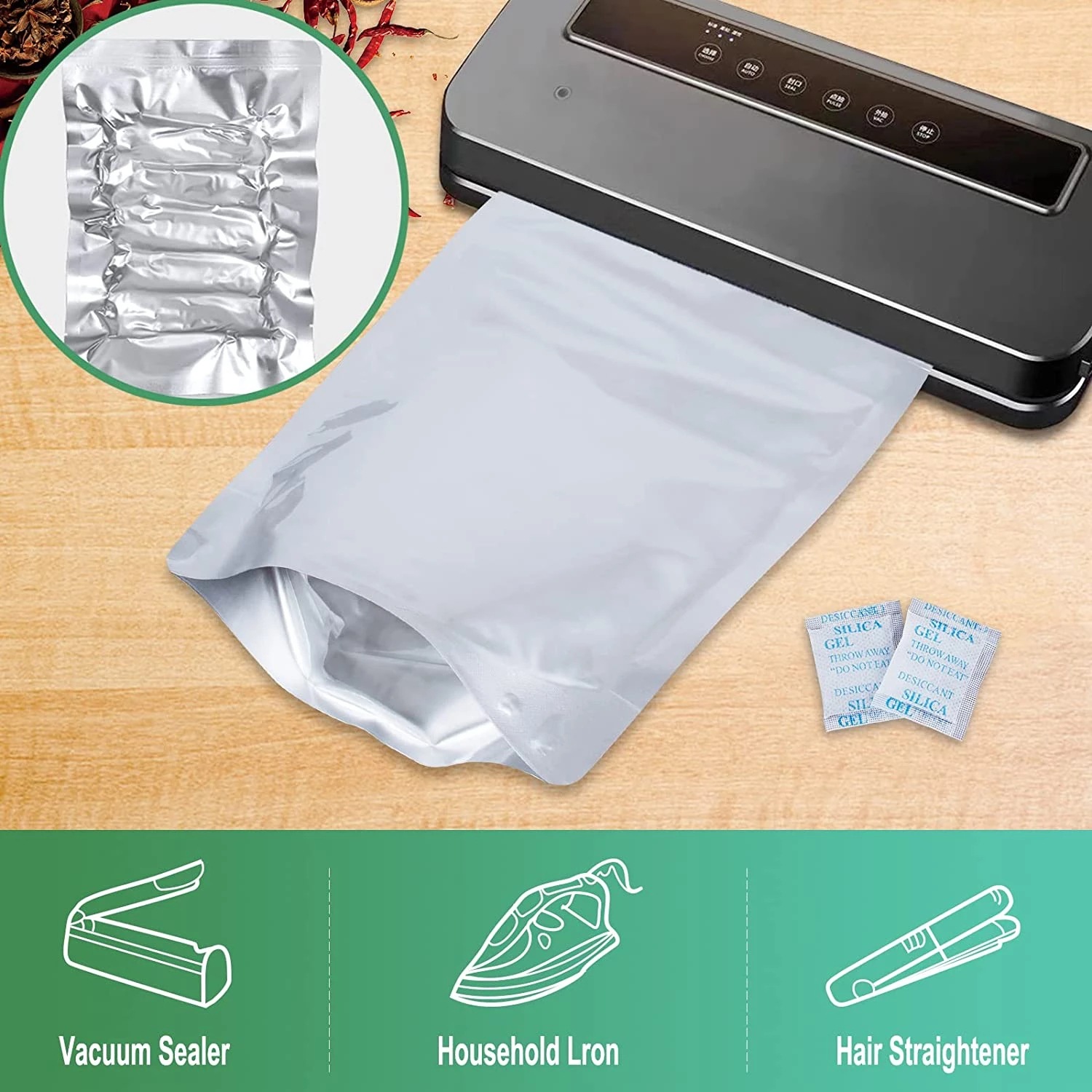 50팩 알루미늄 호일 포장 백 산소 흡수제 포함 1갤런 - Food Storage Oxygen Absorbers 리뷰 및 가격