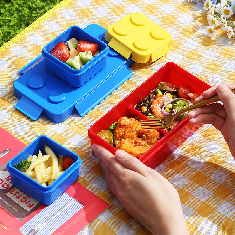 창의적이고 재미있는 블록 조립 도시락 - 어린이용 전자 - Food Storage Building 리뷰 및 가격