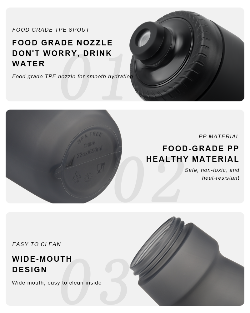 550/650ML 자전거 물병 고품질 PP5 무취 야외 - Condiment Squeeze Bottle 리뷰 및 가격