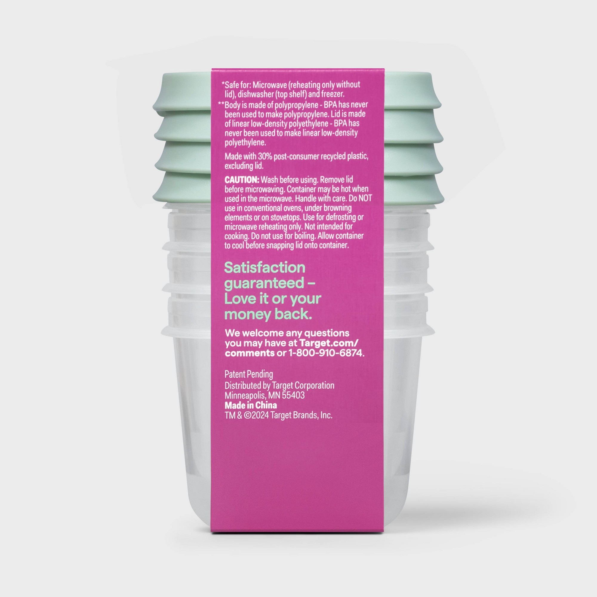 4ct 미니 사각형 하프컵 식품 보관 용기, BPA 프 - Food Storage Square Containers 리뷰 및 가격