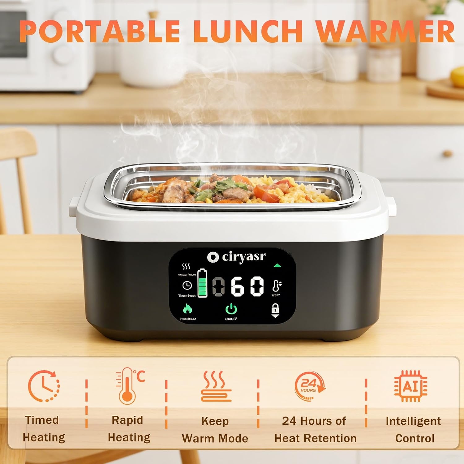강력한 전기 도시락, 1.35L 20000mAh 배터리 - Food Storage Bag Organizer 리뷰 및 가격