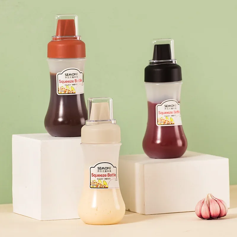350ml 5 홀 짜기 병 노즐이있는 조미료 병 케첩  - Condiment Squeeze Bottle 리뷰 및 가격