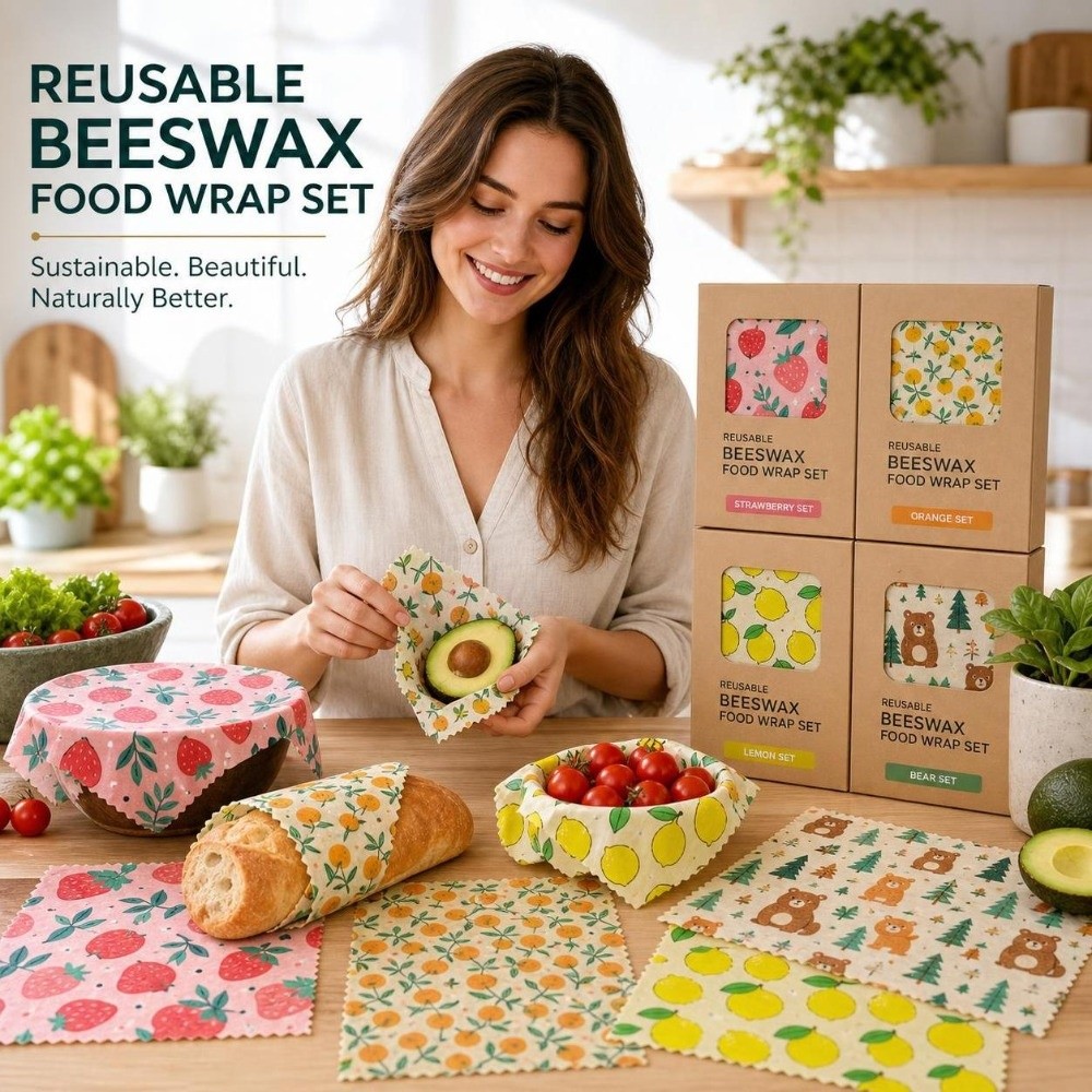 9개입 다용도 사이즈 벌집형 식품 포장지 신선도 유지  - Beeswax Food Wrap 리뷰 및 가격