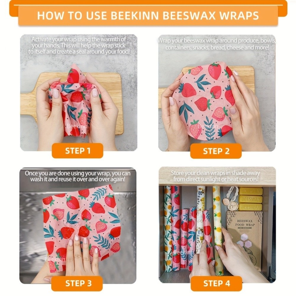 9개입 다용도 사이즈 벌집형 식품 포장지 신선도 유지  - Beeswax Food Wrap 리뷰 및 가격