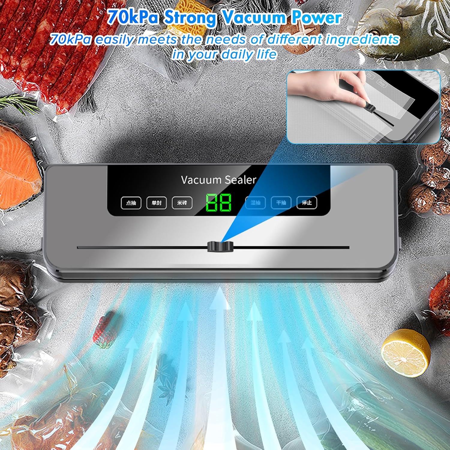 진공 포장기 10개의 봉투 내장 커터 자동 식품 포장기 - Food Storage Vacuum Bags 리뷰 및 가격