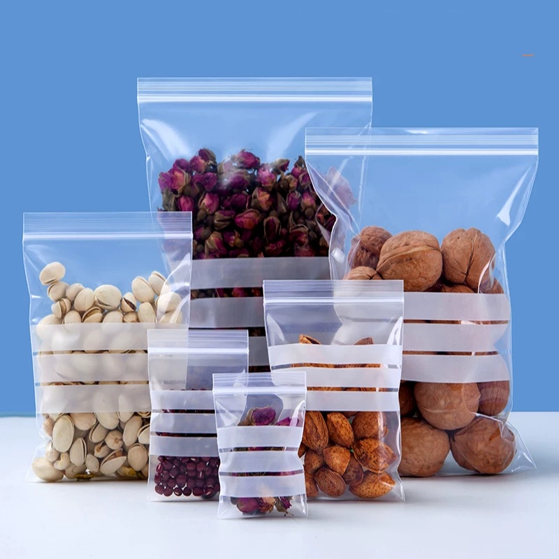 200개 PE 투명 플라스틱 지퍼백 포장지 DIY 로고 - Food Storage Zip Bags 리뷰 및 가격