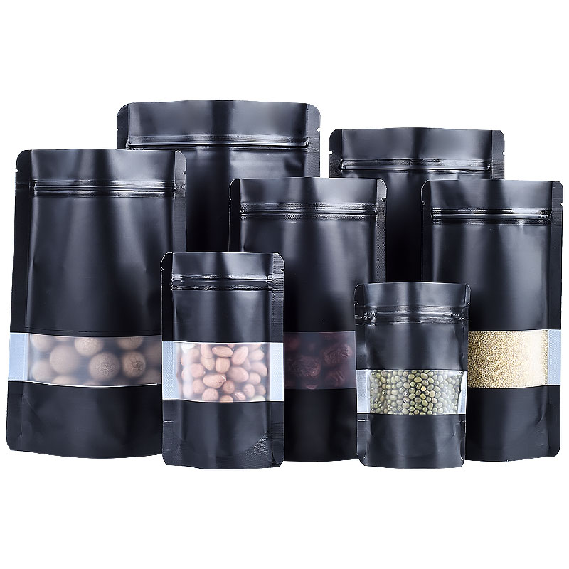 100개입 스탠드형 무광 검정 알루미늄 호일 창 지퍼백 - Food Storage Zip Bags 리뷰 및 가격