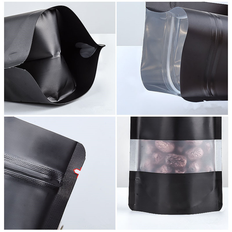 100개입 스탠드형 무광 검정 알루미늄 호일 창 지퍼백 - Food Storage Zip Bags 리뷰 및 가격
