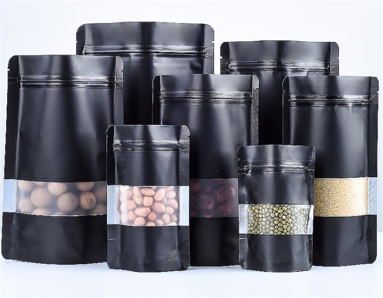 100개입 스탠드형 무광 검정 알루미늄 호일 창 지퍼백 - Food Storage Zip Bags 리뷰 및 가격
