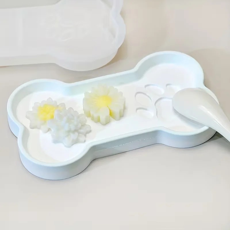 최고급 DIY 고양이 발바닥 & 뼈 모양 실리콘 몰드  - Storage Food Tray 리뷰 및 가격