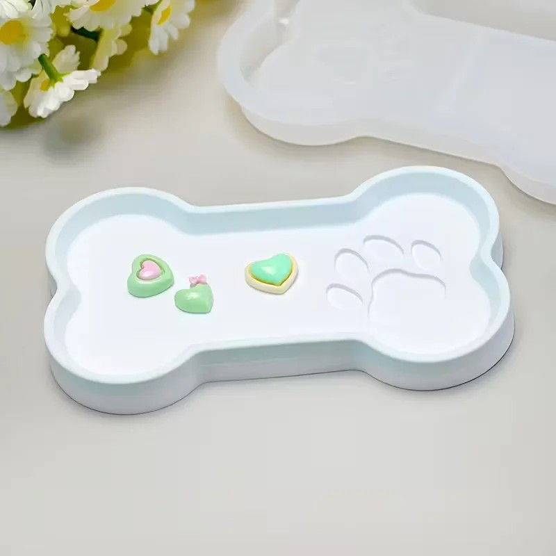 최고급 DIY 고양이 발바닥 & 뼈 모양 실리콘 몰드  - Storage Food Tray 리뷰 및 가격