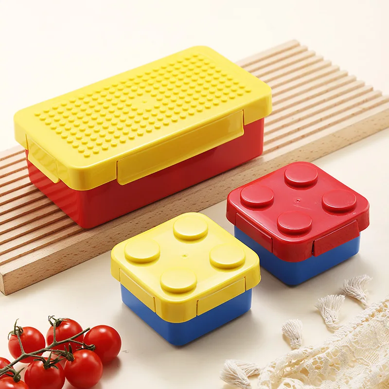 컬러 빌딩 블록 도시락 박스, 스플라이싱 밀폐 도시락, - Food Storage Building 리뷰 및 가격