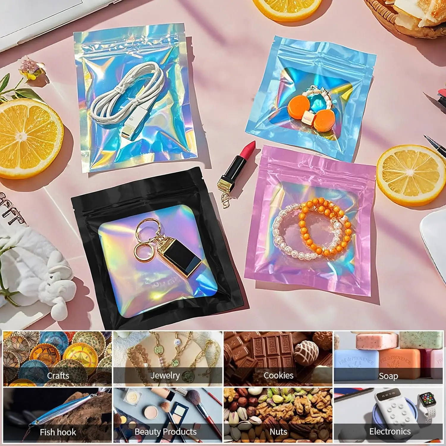 재밀봉 가능한 홀로그램 레인보우 마일라 백, 냄새 방지 - Food Storage In Mylar Bags 리뷰 및 가격
