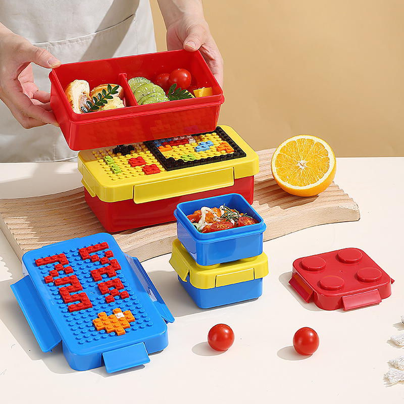 DIY 빌딩 블록 도시락 상자 어린이를위한 모듈 형 빌 - Food Storage Building 리뷰 및 가격